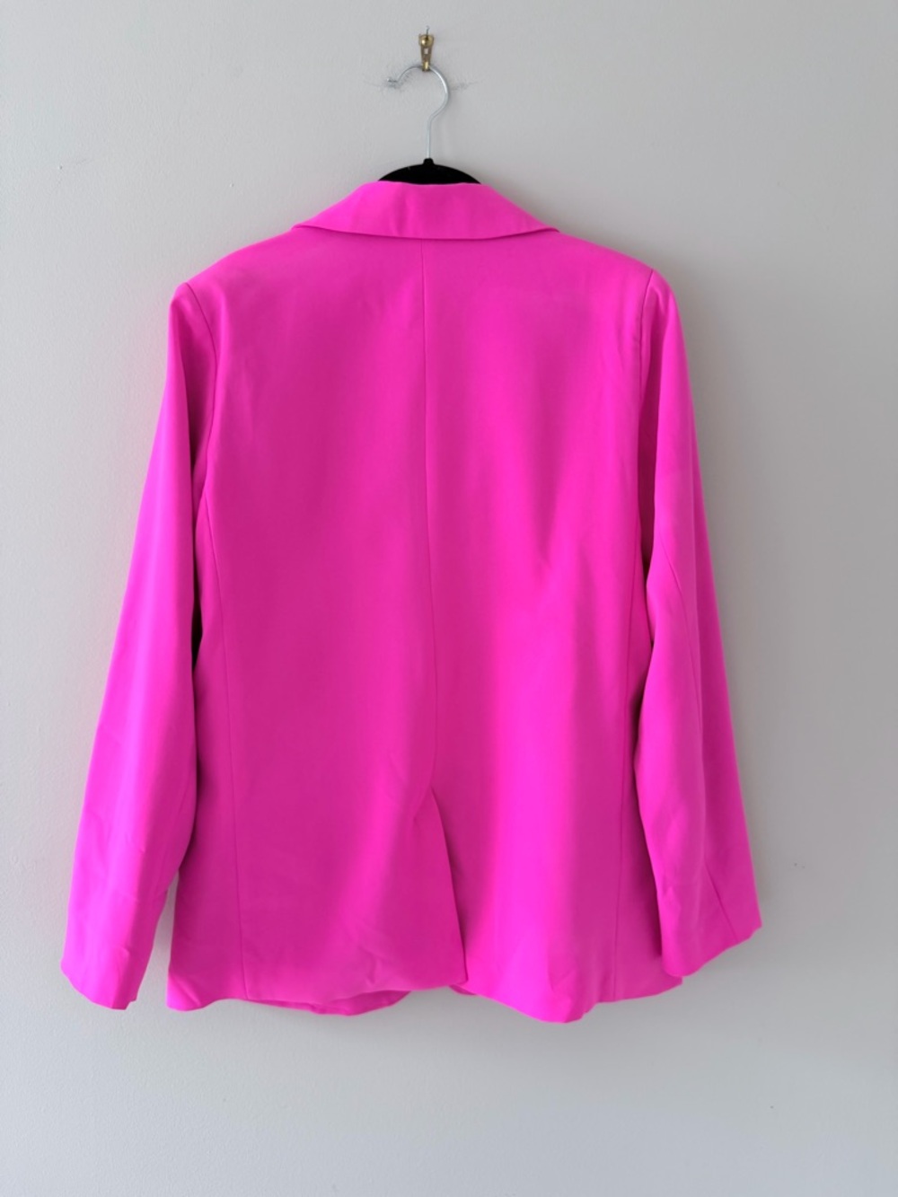 Fuchsia Women's Blazer with Leopard Lining - Picture 3 of 4